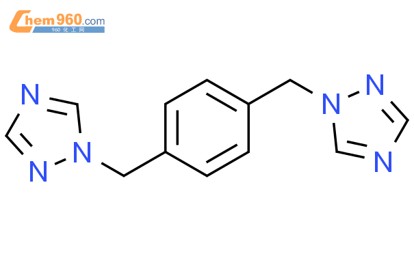 1,1'-[1,4-Phenylenebis(methylene)]bis[1H-1,2,4-triazole]; 1,4-Bis(1,2,4-triazol-1-ylmethyl)benzene; 1,4-Bis(1H-1,2,4-triazol-1-ylmethyl)benzene; 1,4-Bis(triazol-1-ylmethyl)benzene结构式图片|143131-66-2结构式图片