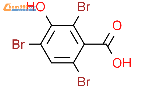 2,4,6-三溴-3-羟基苯甲酸结构式