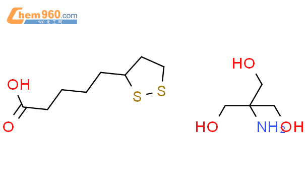 R-(alpha)-硫辛酸氨基丁三醇盐结构式