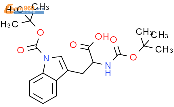 N-Boc-N'-Boc-L-色氨酸结构式图片|144599-95-1结构式图片