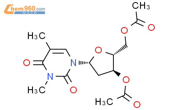 3',5'-二-O-乙酰基-2'-脱氧-5,N3-二甲基尿苷结构式图片|144874-49-7结构式图片