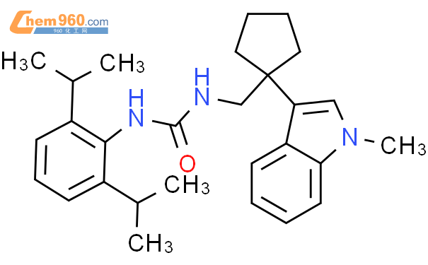 Urea N Bis Methylethyl Phenyl N Methyl H Indol Yl Cyclopentyl Methyl Urea