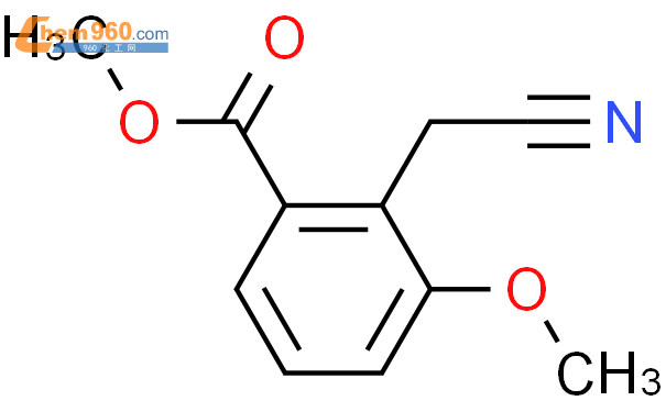 2-(氰基甲基)-3-甲氧基苯甲酸甲酯结构式图片|145498-86-8结构式图片