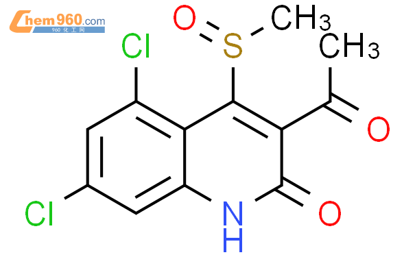 145500 11 4 2 1H Quinolinone 3 Acetyl 5 7 Dichloro 4 Methylsulfinyl