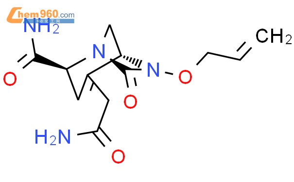 (1R,2S,5R)-2-(Aminocarbonyl)-7-oxo-6-(2-
propen-1-yloxy)-1,6-diazabicyclo[3.2.1]oct-3-
ene-4-acetamide