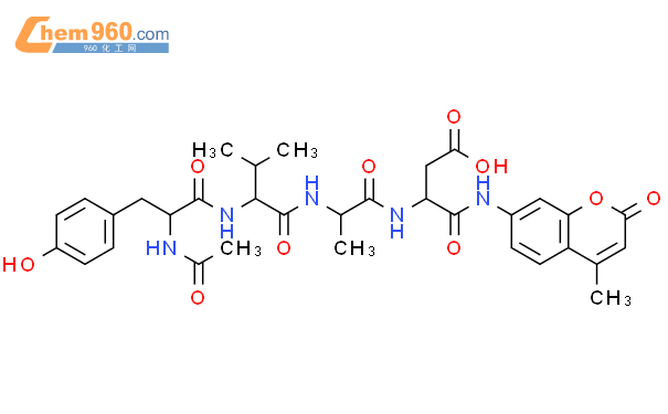 N-乙酰基-酪氨酰-缬氨酰-丙氨酰-天冬氨酸-7-氨基-4-甲基香豆素结构式图片|149231-65-2结构式图片