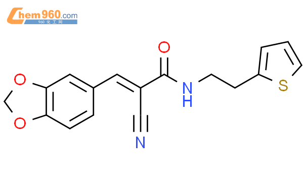 Propenamide Benzodioxol Yl Cyano N Thienyl Ethyl Cas