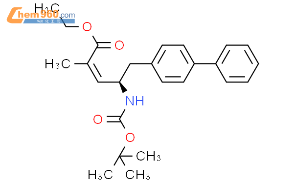 2-​Pentenoic acid, 5-​[1,​1'-​biphenyl]​-​4-​yl-​4-​[[(1,​1-​dimethylethoxy)​carbonyl]​amino]​-​2-​methyl-​, ethyl ester, (4R)​-