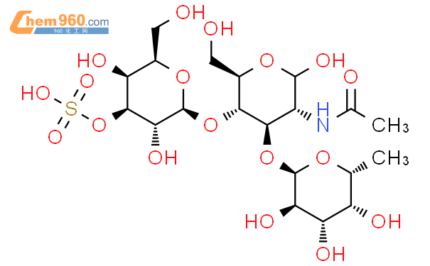 O-6-脱氧-ALPHA-L-吡喃半乳糖基-(1-3)-O-[3-O-磺基-BETA-D-吡喃半乳糖基-(1-4)]-2-(乙酰氨基)-2-脱氧-D-葡萄糖