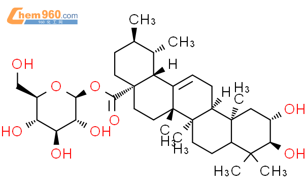 (2alpha,3beta)-2,3-二羟基乌苏-12-烯-28-酸 beta-D-吡喃葡萄糖基酯