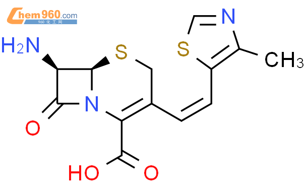 5-Thia-1-azabicyclo[4.2.0]oct-2-ene-2-carboxylicacid, 7-amino-3-[(1Z)-2-(4-methyl-5-thiazolyl)...