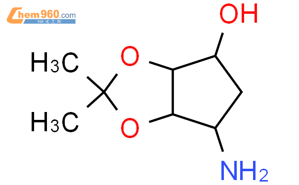 (3AR,4S,6R,6AS)-6-氨基四氢-2,2-二甲基-4H-环戊烯并-1,3-二氧杂环戊烷-4-醇结构式图片|155899-66-4结构式图片