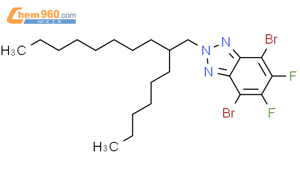 4,7-二溴-5,6-二氟-2-(2-己基葵基)苯并[C][1,2,5]噻二唑结构式图片|1563332-28-4结构式图片