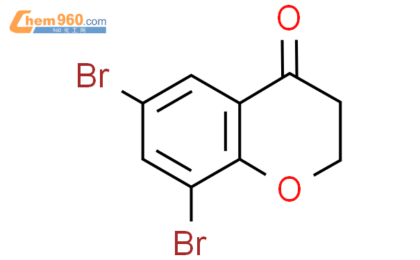 6,8-二溴-2,3-二氢苯并吡喃-4-酮结构式