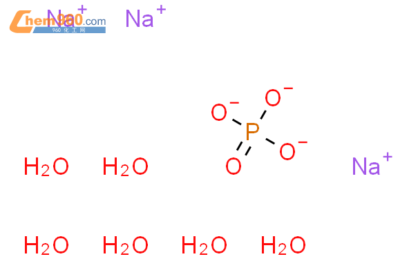 磷酸三钠六水合物结构式