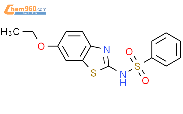 N-(6-乙氧基-2-苯并噻唑)苯磺酰胺结构式图片|15850-94-9结构式图片