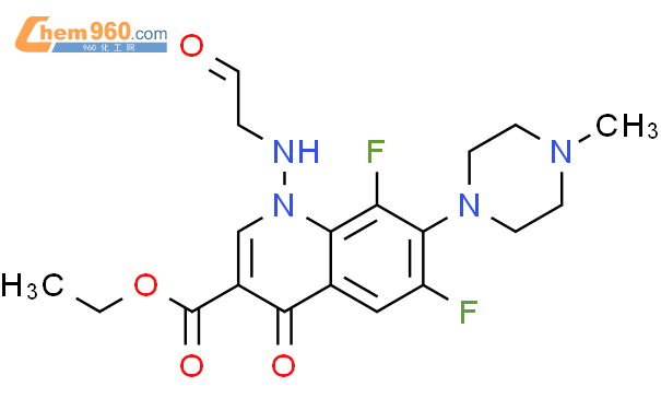 6,8-二氟-1-(甲酰基甲基氨基)-7-(4-甲基-1-哌嗪基)-4-氧代-1,4-二氢喹啉-3-甲酸乙酯