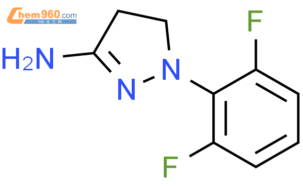2-(2,6-二氟苯基)-3,4-二氢吡唑-5-胺结构式