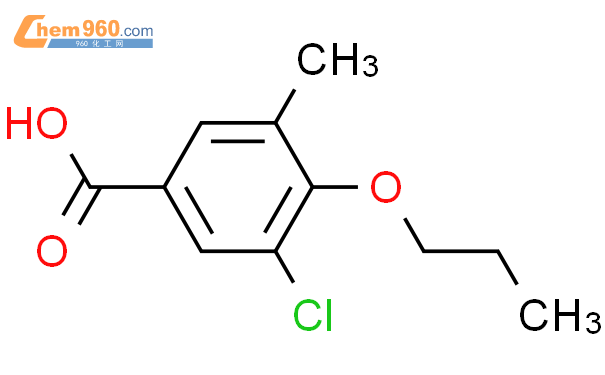 3-氯-5-甲基-4-丙氧基苯甲酸结构式