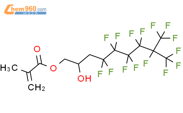 3-(全氟-5-甲基己基)-2-羟基丙基甲基丙烯酸酯结构式