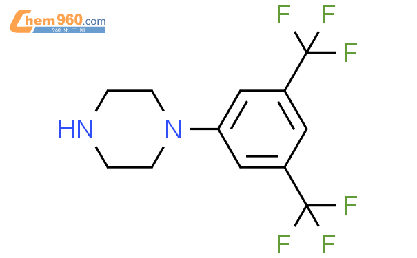 1-[3,5-二(三氟甲基)苯基]哌嗪结构式