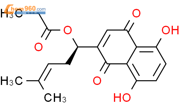 丙酰紫草素,propionylshikonin,植物提取物,标准品,对照品结构式图片|162283-70-7结构式图片