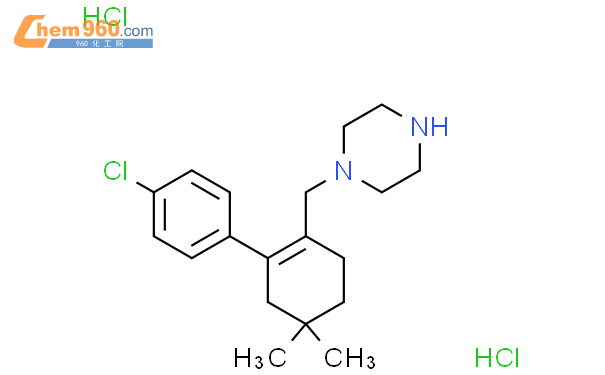 1-((4'-Chloro-5,5-dimethyl-3,4,5,6-tetrahydro-[1,1'-biphenyl]-2-yl)methyl)piperazine dihydrochloride结构式图片|1628047-87-9结构式图片