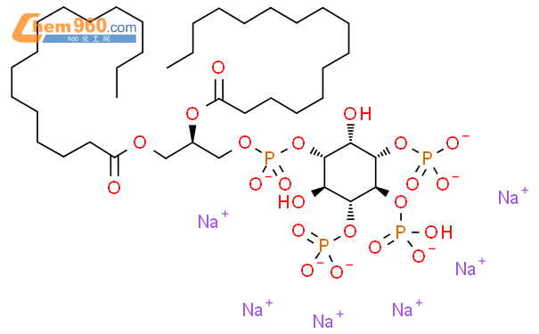 Phosphatidylinositol tris-3,4,5-phosphate, 1,2-dipalmitoyl Na salt