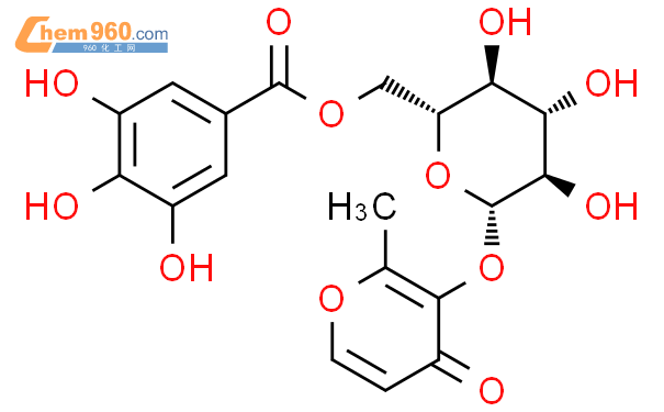 3-O-(6'-O-Galloyl)-β-D-glucopyranosylmaltol结构式图片|163397-38-4结构式图片