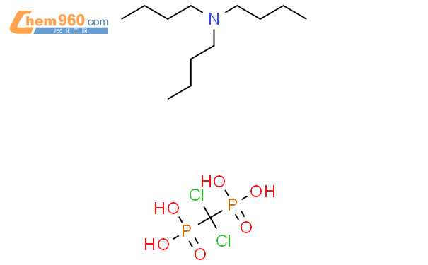 Phosphonic acid, P,P'-(dichloromethylene)bis-, compd. with N,N-dibutyl-1-butanamine (1:1)结构式图片|163706-61-4结构式图片