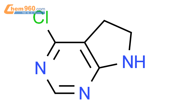 4-氯-6,7-二氢-5H-吡咯并[2,3-D]嘧啶结构式图片|16372-08-0结构式图片