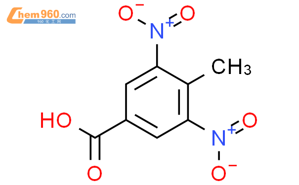 3,5-二硝基对甲基苯甲酸结构式