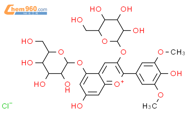 锦葵色素3,5二糖苷结构式图片|16727-30-3结构式图片