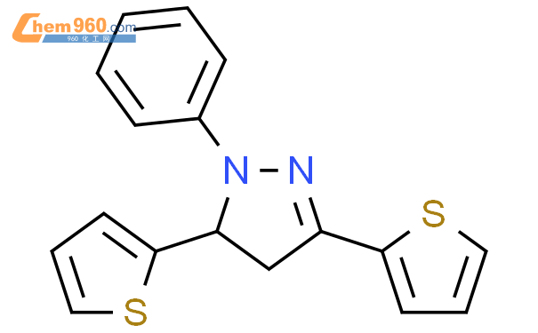 16753-14-3,1H-Pyrazole, 4,5-dihydro-1-phenyl-3,5-di-2-thienyl-化学式、结构式 ...