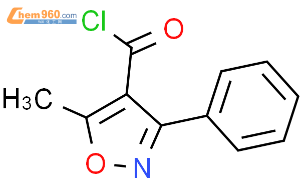 5-甲基-3-苯基-4-异恶唑酰氯结构式