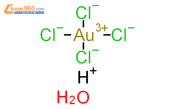 四氯金酸三水合物结构式图片|16961-25-4结构式图片