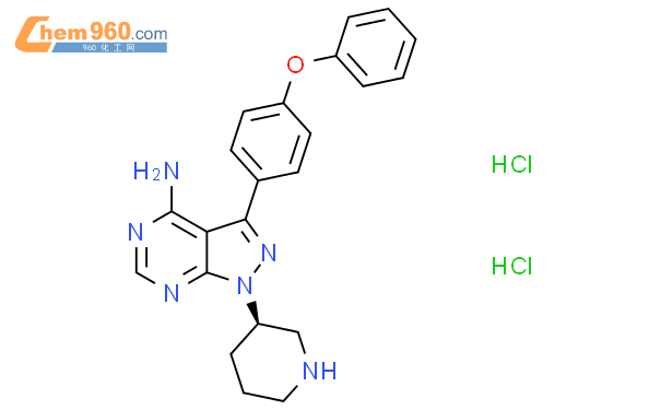 3-(4-Phenoxyphenyl)-1-[(3R)-piperidin-3-yl]pyrazolo[3,4-d]pyrimidin-4-amine;dihydrochloride