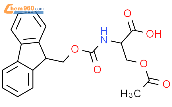 O-乙酰基-N-[(9H-芴-9-甲氧基)羰基]-L-丝氨酸结构式图片|171778-17-9结构式图片