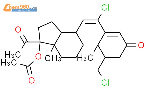 6-氯-1a-氯甲基-17-羟基孕甾-4,6-二烯-3,20-二酮醋酸酯结构式图片|17183-98-1结构式图片