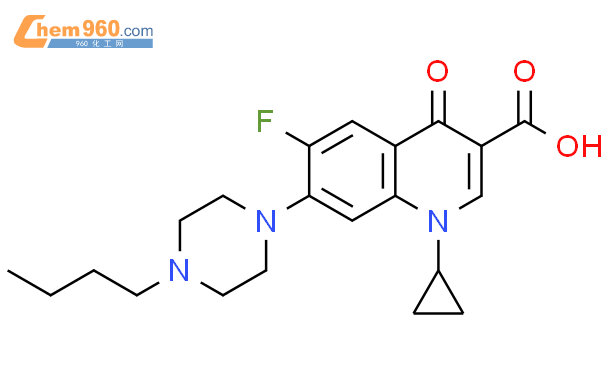 Quinolinecarboxylic Acid Butyl Piperazinyl Cyclopropyl Fluoro