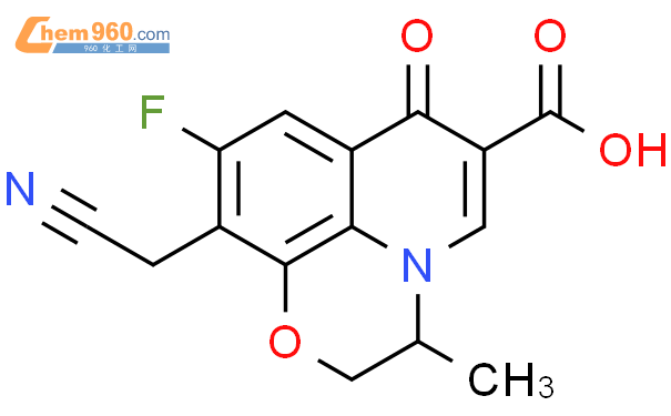 (S)-10-氰甲基-9-氟-2,3-二氢-3-甲基-7-氧代-7H-吡啶并[1,2,3-de]-1,4-苯并恶嗪-6-羧酸