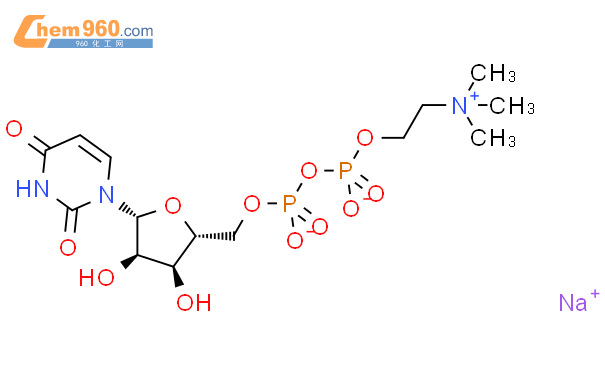 尿苷 5'-​(二磷酸三氢) P'-​[2-​(三甲基铵)乙基]酯 钠盐结构式图片|1772607-47-2结构式图片