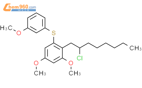 Benzene Chlorooctyl Dimethoxy Methoxyphenyl Thio Mol