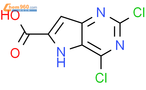 2,4-Dichloro-5H-pyrrolo[3,2-d]-pyrimidine-6-carboxylic acid