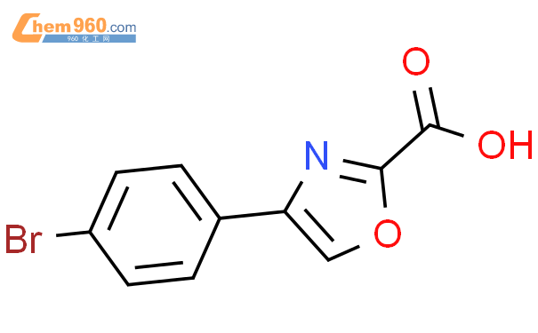 4-(4-溴-苯基)-恶唑-2-羧酸结构式