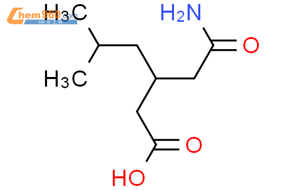 3-(氨甲酰甲基)-5-甲基己酸结构式图片|181289-15-6结构式图片