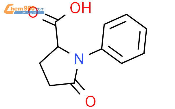 5-Oxo-1-phenylpyrrolidine-2-carboxylic acid结构式图片|18133-18-1结构式图片