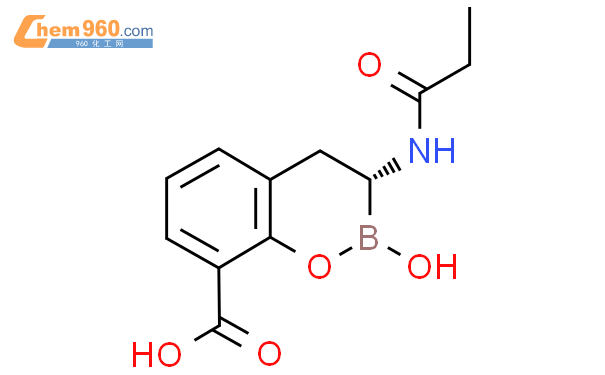 2H-1,2-Benzoxaborin-8-carboxylic acid, 3,4-dihydro-2-hydroxy-3-[(1-oxopropyl)amino]-, (3R)-