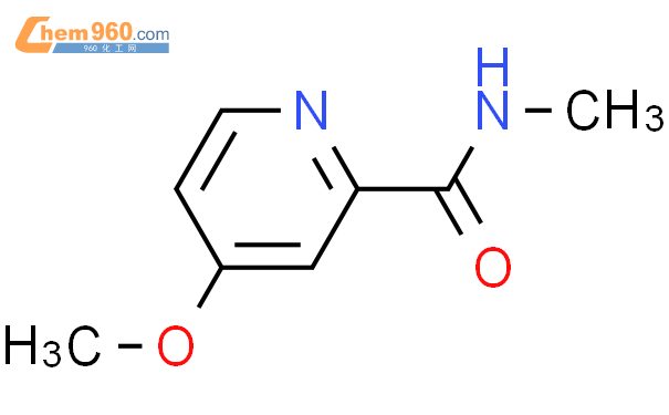 4-甲氧基-N-甲基-2-吡啶甲酰胺结构式