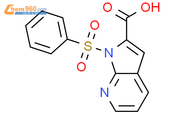 1-苯磺酰基-1H-吡咯并[2,3-b]吡啶-2-羧酸结构式图片|189089-90-5结构式图片